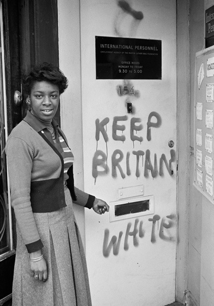 Racist grafitti in Britain
